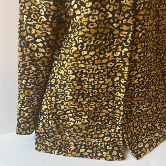 Who What Wear Leopard‎ Print Flock Snap Down Women's Jacket - Picture 7 of 13